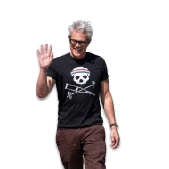 Johnny Knoxville Black Skull T-Shirt