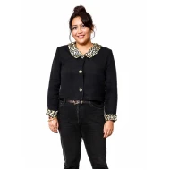 Josephine 2026 Beth de Araujo Black Leopard Collar Jacket