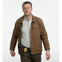 Josh Duhamel Neglected 2026 Brown Cotton Jacket