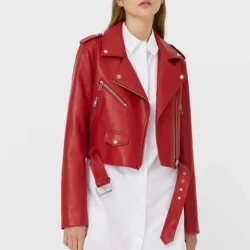 Justine Skye Grown-Ish S05 Red Biker Leather Jacket Justine Skye Grown-Ish S05 Red Biker Leather Jacket