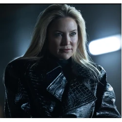Kate Hudson Shell Black Crocodile Jacket