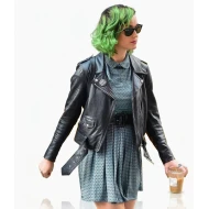 Katy Perry Biker Black Leather Jacket