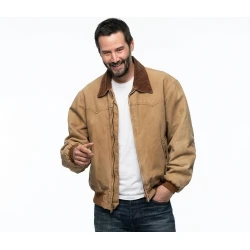 Keanu Reeves Outcome 2026 Tan Brown Jacket