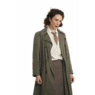 Kerry Condon Pressure 2026 Olive Green Trench Coat
