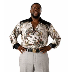 Kevin Hart 72 Hours 2026 Printed Satin Shirt