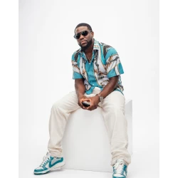 Kevin Hart 72 Hours Blue Printed Shirt