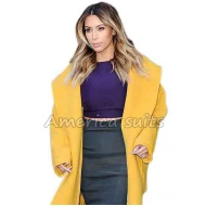 Kim Kardashian Long Yellow Coat