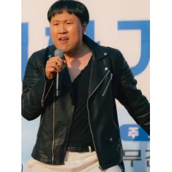 Kim Yong-Myung Behind Your Touch Black Leather Jacket Kim Yong-Myung Behind Your Touch Black Leather Jacket