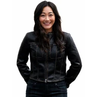 Kimiko Miyashiro The Boys S05 Black Leather Jacket