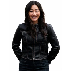 Kimiko Miyashiro The Boys S05 Black Leather Jacket