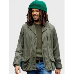 Kingsley Ben-Adir Bob Marley One Love Green Jacket
