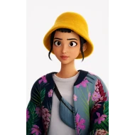 KPop Demon Hunters Zoey Tropical Floral Bomber Jacket
