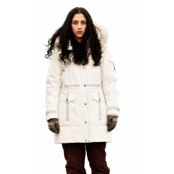 Kyleigh Bakker Legacy Peak Off White Parka Coat