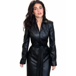 Kylie Jenner Leather Trench Coat Kylie Jenner Leather Trench Coat