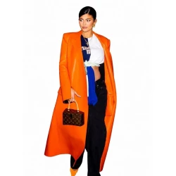 Kylie Jenner PU Leather Coat Kylie Jenner PU Leather Coat