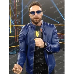 LA Knight Blue Leather Jacket LA Knight Blue Leather Jacket