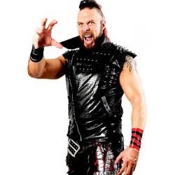 Lance Archer Black Leather Studded Vest