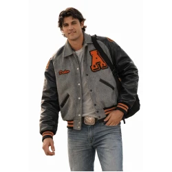 Landman Drake Rodger Black Varsity Jacket