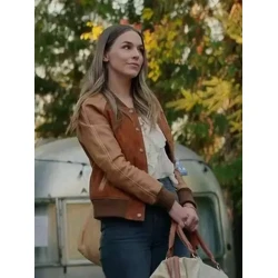 Lark Virgin River S05 Bomber Leather Jacket Lark Virgin River S05 Bomber Leather Jacket