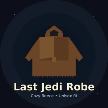Last Jedi Robe Brown Fleece Hooded Unisex Jedi Bathrobe