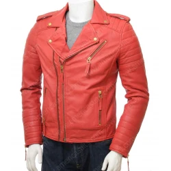 Leather Biker Jacket Mens