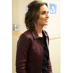 Leighton Meester Single Parents Leather Jacket