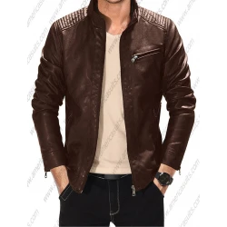 Lightweight Bomber Leather Jacket