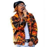Lil Tecca Orange Camo Hooded Jacket
