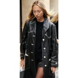 Lila Moss Leather Trench Coat