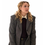 Line of Fire 2026 Kat Cunning Grey Plaid Blazer