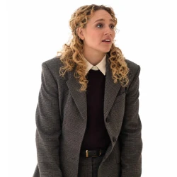 Line of Fire 2026 Kat Cunning Grey Plaid Blazer