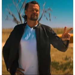 London Calling Josh Duhamel Distressed Leather Jacket