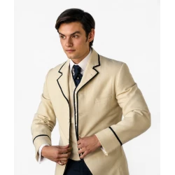 Louis Partridge Enola Holmes 3 Cream Suit and Vest