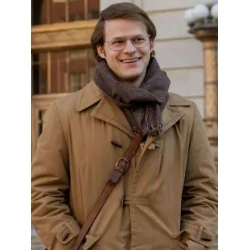 Lucas Hedges Shirley Brown Cotton Coat