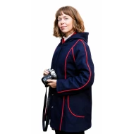 Ludwig S02 Anna Maxwell Martin Blue Cotton Coat