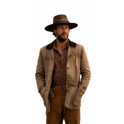 Luke Bracey Little House on the Prairie 2026 Tan Brown Cotton Jacket