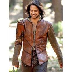 Luke Pasqualino The Musketeers Brown Leather Jerkin