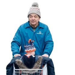 Rowan Atkinson Man vs Baby Royal Blue Jacket 