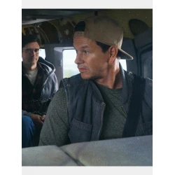 Mark Wahlberg Flight Risk Grey Vest