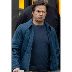 Mark Wahlberg The Family Plan 2 Blue Jacket