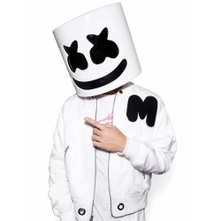 Marshmello White Bomber Jacket 
