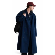 Masterplan 2026 Victor Belmondo Blue Cotton Long Coat