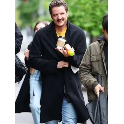 Materialists 2024 Pedro Pascal Black Coat