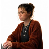 Maximum Pleasure Guaranteed S01 Tatiana Maslany Rust Brown Knit Cardigan