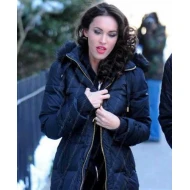 Megan Fox Black Puffer Coat