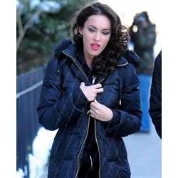 Megan Fox Black Puffer Coat