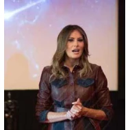 Melania Trump Brown Leather Jacket