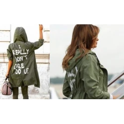 Melania Trump I Really Dont Care Raincoat