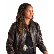 Melissa O’Neil The Rookie S09 Dark Brown Leather Jacket