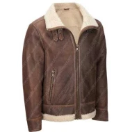 Brown Shearling Aviator Jacket